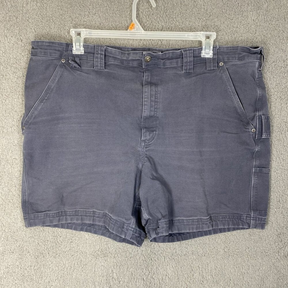 Duluth Trading Flex Fire Hose Cargo Shorts Mens 46  Heavyweight Canvas Carpenter